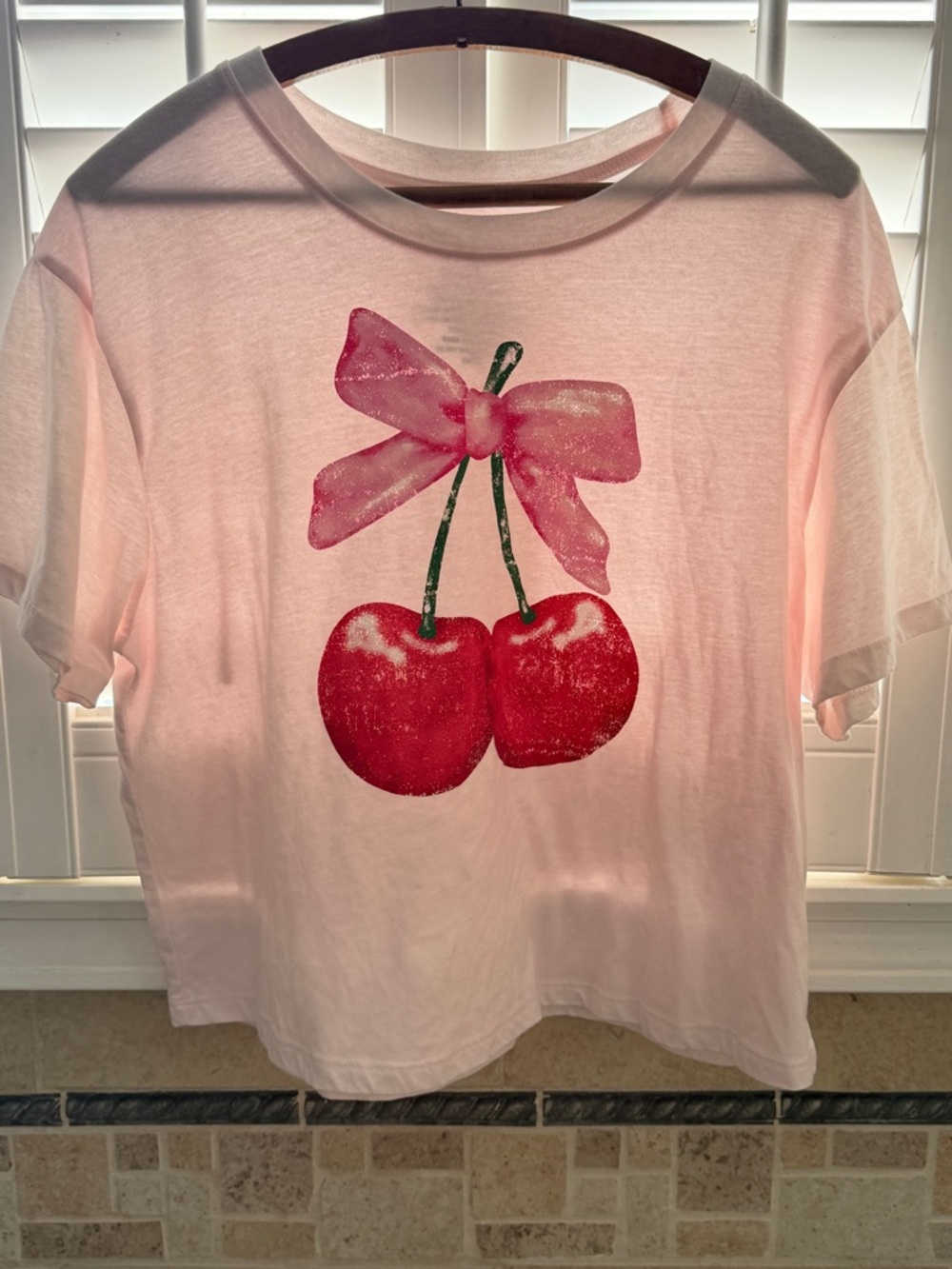 Kids Pink Cherry Graphic Tee